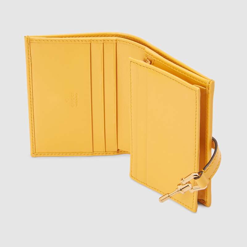 Gucci Jackie 1961 Card Case Wallet 645536 Yellow